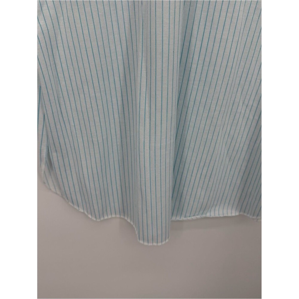 Petra Fashions Blue Pinstripe Mini Nightgown Dress Sleeveless Coastal Size Med - Picture 8 of 8